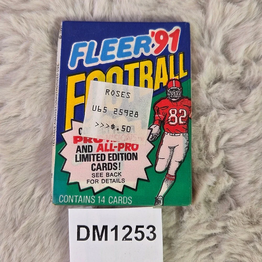 Lot of 9 1991 Fleer Football Wax Packs Factory Sealed 14 Cards Per Pack Vintage